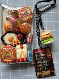 即購入OK♪マクドナルドガチャ詰めポーチキーホルダーフード系ハンバーガー♡のサムネイル