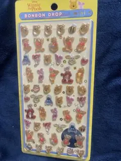 ディズニー　ボンボンドロップシール　プーさん　正規品