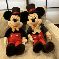 開園当時の超ビンテージ品　 ミッキーマウス ぬいぐるみ 2体セット
