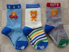 48．ミキハウス・ホットビスケッツ靴下３足セット（１7－１9）