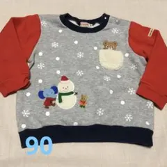 ミキハウス 雪の結晶 トレーナー 90cm