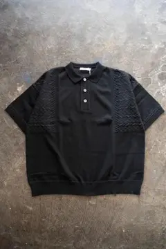YASHIKI【24SS】Hazakura Knit Polo(BLACK) YASHIKI - 【26SS】Aotsuyu Knit Polo(BLACK) | Salty