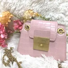 STACCATO スタッカート　ピンク　　ミニ　ショルダーバック チェーンのサムネイル