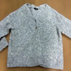 w closet グレー ボタン付きカーディガン