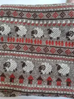 ココメール　生地　ひつじ　ハンドメイド　1m　ジャガードニット　ニット生地