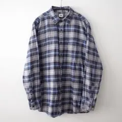 【好配色】UNIQLO フランネルチェックシャツ L 長袖