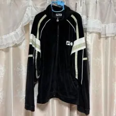 FILA ジップアップジャケット XXL 黒 ベロア