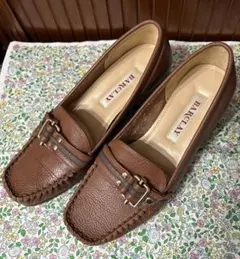 BARCLAYブラウンレザー ローファー