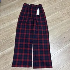 再お値下げ！GU チェックタックパンツ S(140)