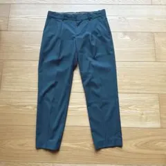 ダークブルー スラックス ポリエステル混紡