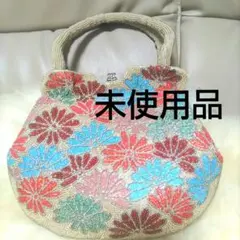 未使用♪ヴィンテージ高級品♡花柄 総ビーズがま口バッグ　着物振袖和装手刺繍バッグ