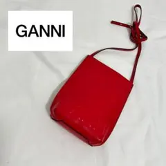 GANNI レッド ショルダーバッグ バケットバッグ 1187Kのサムネイル