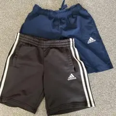 adidas ハーフパンツ 3本ライン 黒・紺