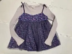 anyFAM エニィファム ドッキングトップス 花柄 チュール 130 長袖