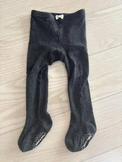 プティマイン　グレー ベビータイツ 80cm 滑り止め付き