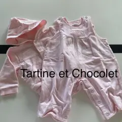 ♪Tartine et Chocolet タルティーヌショコラピンクロンパース
