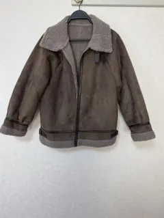 冬ムートン風ボアジャケット厚手アウターあったか高見えレディース