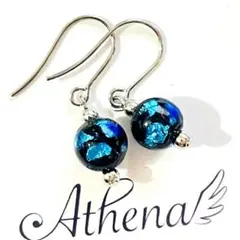 蓄光ホタルガラスピアス