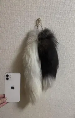 ファーチャーム しっぽ キーホルダー ふわふわ