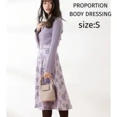 ★新品★PROPORTION フロッキーフラワーフレアスカート S