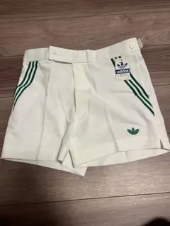 希少！超レア 80’s アディダス　ショートパンツ L デサント　短パン　白緑のサムネイル
