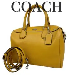 良品　COACH コーチ　ハンドバッグ ミニボストン　PVC 2way トラベル