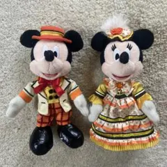 ミッキー・ミニー　ぬいぐるみバッジ