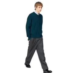 UNIQLO イージーワイドテーパードパンツ　ダークグレー　メンズ　XS