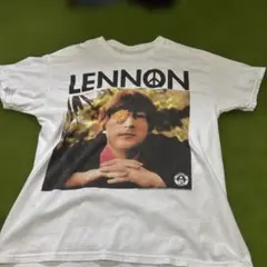 ジョン・レノン Tシャツ Mサイズ ホワイト　他人とかぶらない　最終値下げ ジョン・レノン Tシャツ Mサイズ ホワイト 他人とかぶらない 最終