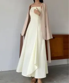 Louere フレアワッフルキャミワンピース