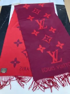 【新品未使用品】LOUIS VUITTON /カシミヤ100% /赤/マフラー