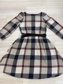 ブルーレーベルクレストブリッジ　チェック柄　ワンピース 38 M