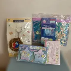 一番くじ他　すみっコぐらしキャラクターグッズ　ステッカーポーチ缶バッジ