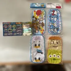 新品未使用 ディズニー ポケットタオル 4枚セット おまけ付き