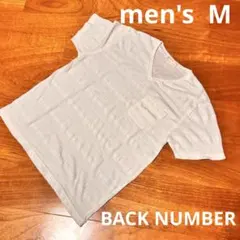 BACK NUMBER　ＶネックTシャツ　薄手　ホワイト　ストライプ　ライトオン