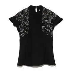 snidel　レースエンブロイダリーブラウス　ブラック