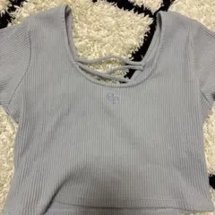GYDA リブ編み クロスストラップ 半袖Tシャツのサムネイル