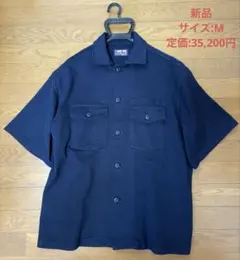 新品 BLUEBLUE 半袖 シャツ ネイビー