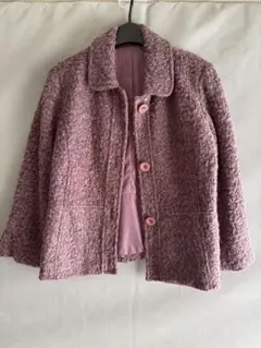 CARVEN Paris 異素材ニットドッキングテーラードジャケット ラベンダー 