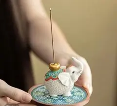象型お香立て 陶器製 カラフル