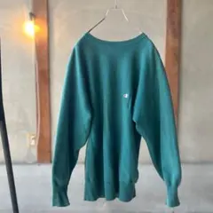 90'sチャンピオンReverse Weaveリバースウィーブ/グリーン/XL