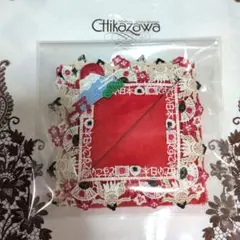 近沢レースハンカチ和シリーズ　どすこい日本　赤　タオルハンカチ