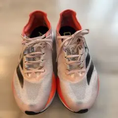 Adizero ランニングシューズ ホワイト/オレンジ　23.0センチ