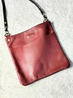 レザーサコッシュ スマホバック　ショルダーバック　ハンドメイド　本革