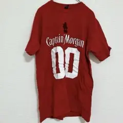Captain Morgan 【M】レッド Tシャツ 半袖 トップス 上着