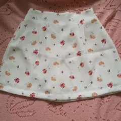 花柄 ミニスカート