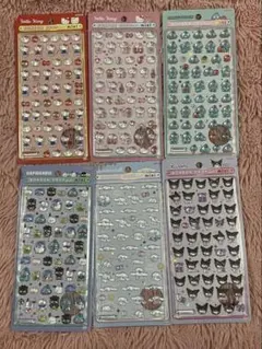 サンリオ　ボンボンドロップシール　mini 6枚セット　正規品　はぴだんぶい