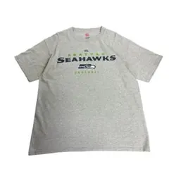 プリントTシャツ　NFL 半袖　シアトル・ホークス　グレー　L 古着8#b
