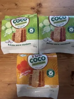 TOP COCO ココナッツクラッカー 3個セット（オリジナル✖️2、ごま✖️1）