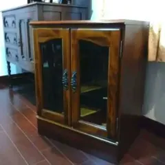 カリモク コロニアル レトロ ホールスタンド ミラー フック 玄関 収納